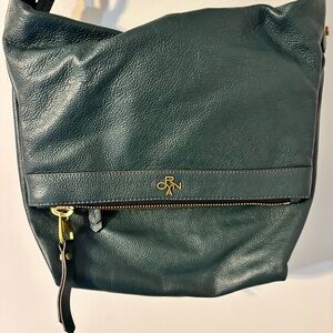 OrYANY Leather Shoulder | Green | Gold Hardware
